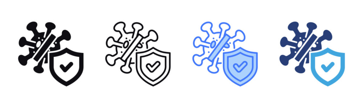 Antiviral Protection icon sheet multiple style collection