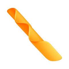 3D Asset - Metallic Orange Confetti Paper with Isolated Background