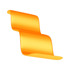 3D Asset - Metallic Orange Confetti Paper with Isolated Background