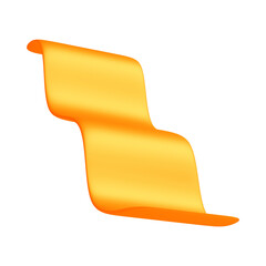 3D Asset - Metallic Orange Confetti Paper with Isolated Background