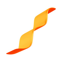 3D Asset - Metallic Orange Confetti Paper with Isolated Background