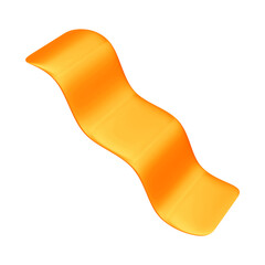 3D Asset - Metallic Orange Confetti Paper with Isolated Background