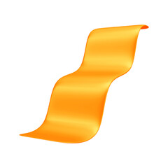 3D Asset - Metallic Orange Confetti Paper with Isolated Background