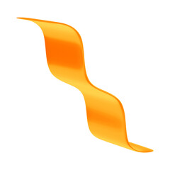 3D Asset - Metallic Orange Confetti Paper with Isolated Background