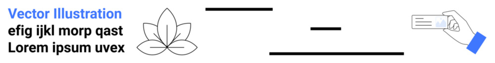 Nature branding, corporate identity, ecology, business networking, graphic design, and marketing concept. Abstract leaf and hand with card illustration. Nature branding and corporate identity