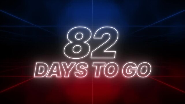 82 Days to Go Text Retro Style