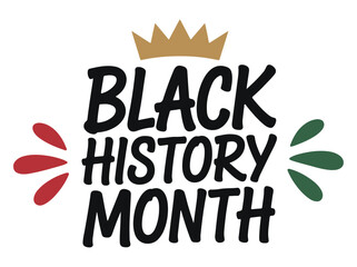 Black History Month Celebration Logo with Crown