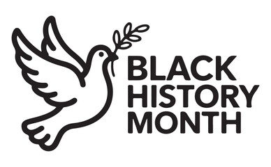 Black History Month Dove with Olive Branch Logo