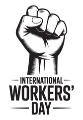 Fist Raised in Protest on International Workers Day