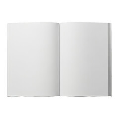 Naklejka premium A sleek closed white notebook resting on a plain background isolated on transparent background