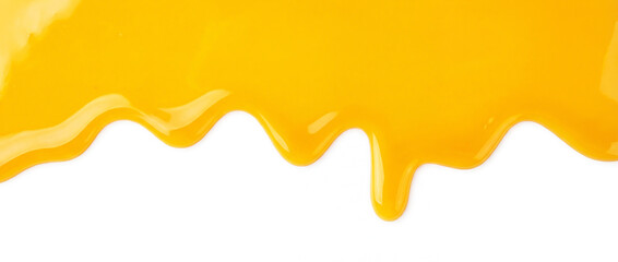 Obraz premium Orange juice dripping on a white background