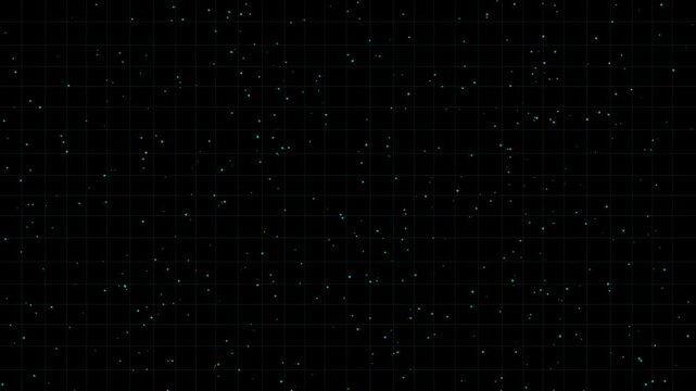 Abstract Technology 4K Animated Grid with Cyan Neon Dots