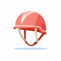 Fototapeta premium Salmon Pink Safety Helmet Protective Gear for Sporty Activities