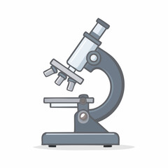 Grey Microscope Instrument Magnifying Device For Science And Scientific Research Tool