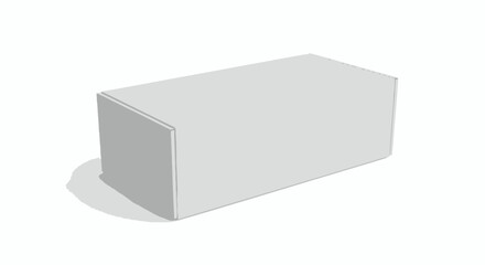 Naklejka premium White cardboard box on white background