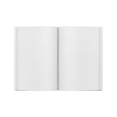 Three connected white panels with minimalist design and clean edges isolated on transparent background