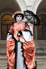 Carnival in Venice - woman in traditional clothing