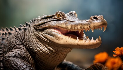 Obraz premium Alligator Se Dorlotant