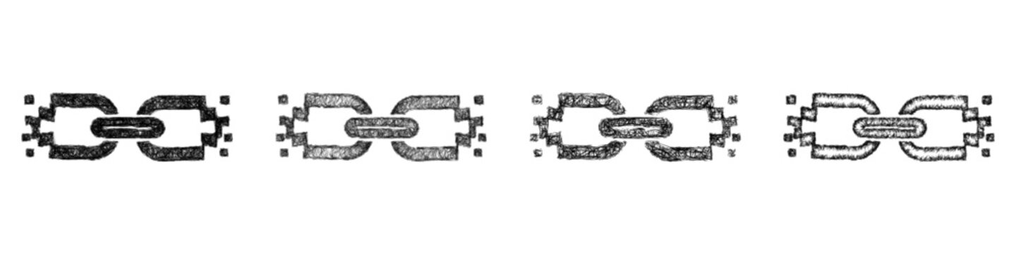 Sketch Digital Chain logo design set