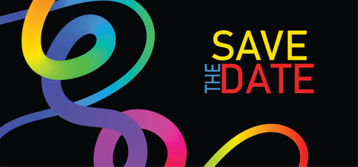 Save the date banner. Can be used for business, marketing and advertising. logo graphic design of event summit made for Technology and upcoming events.