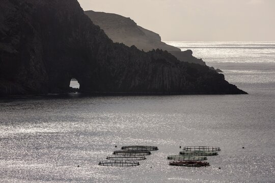 Coastal landscape, cliffs and sea, rugged coast with rock formations, Ponta de S&atilde;o Louren&ccedil;o, Madeira, Portugal