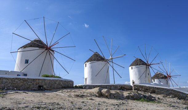Cycladic Windmills, Kato Milli, Mykonos Town, Mykonos, Greece