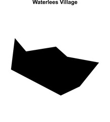 Waterlees Village (England) blank outline map