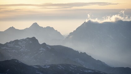 Silhouettes Mountains Sunset Steinernes Meer