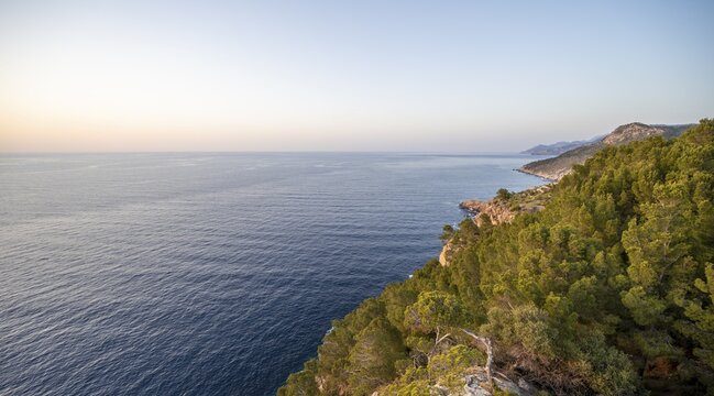View at Torre des Verger, coast, sea view, Banyalbufar, Majorca, Balearic Islands, Spain