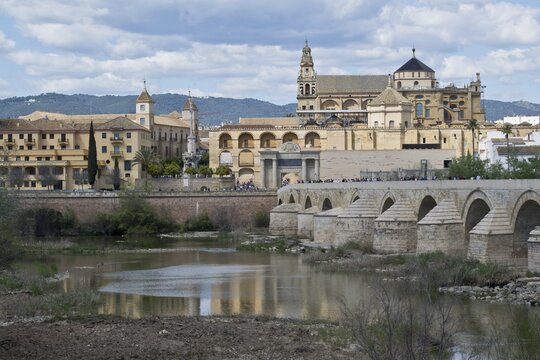 View over the bridge to Cordoba, Andalusia, Spain