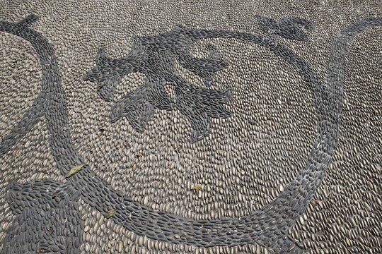 Mosaic as street paving, Jerez de la Frontera, Spain