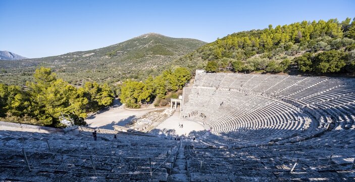 Amphitheatre, Theatre of Epidauros, Epidauros, Pelepones, Greece