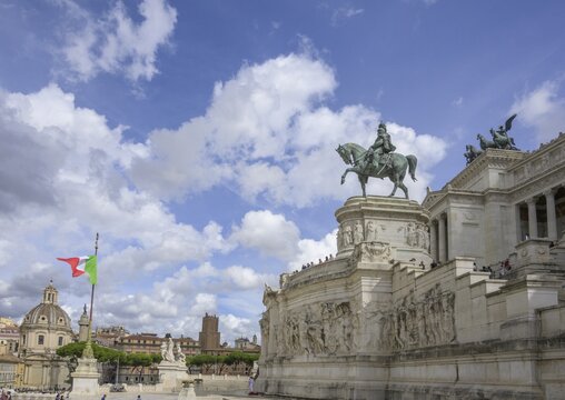 Equestrian statue of Victor-Emanuel Altare della Patria, Rome, Italy