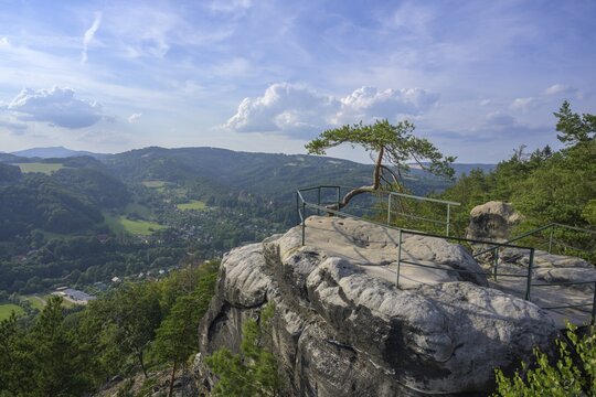Viewpoint Sandstone Rock of, Besedice, Libereck&yacute; kraj, Czech Republic