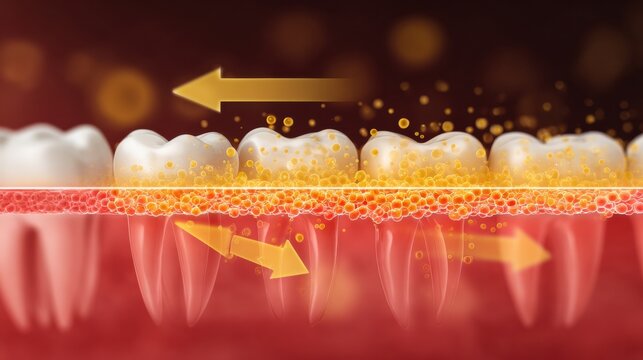 Understanding Untreated Gingivitis and Its Progression to Periodontitis With Arrows Indicating Direction of Disease Advancement