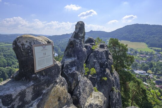 Viewpoint of the rock castle Vranov, Mal&aacute; Sk&aacute;la, Libereck&yacute; kraj, Czech Republic