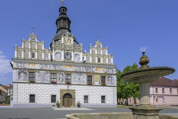 Town Hall And Fountain The