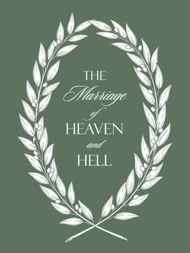 Branch Laurel Wreath Vector Vintage Botanical Frame Illustration