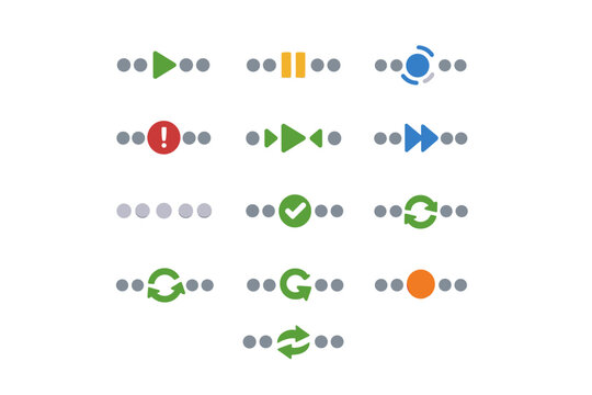 Error autoplay loop icon vector disabled active generation dots resume simple enabled