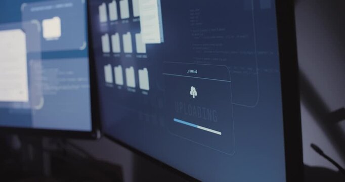 Secret files and classified documents upload to server or stolen from archive. Sensitive government data and information of spy agency is hacked and exposed. Remote access to folders upload to cloud