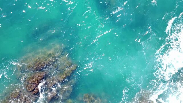 Aerial View of La Conca Beach in Platja d&rsquo;Aro Costa Brava Spain