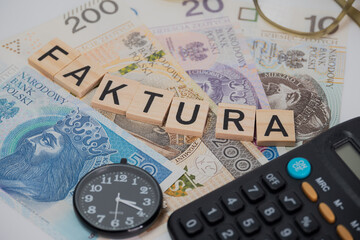 Napis faktura © rozentuzjazmowany