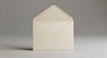  Open  Envelope On Neutral Background Isolated Elegant Envelope Display For Invitations, Mail, And Design Use