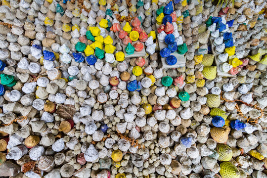 Buddhist Tsa-tsas Votive Offerings at Sacred Site Bhutan
