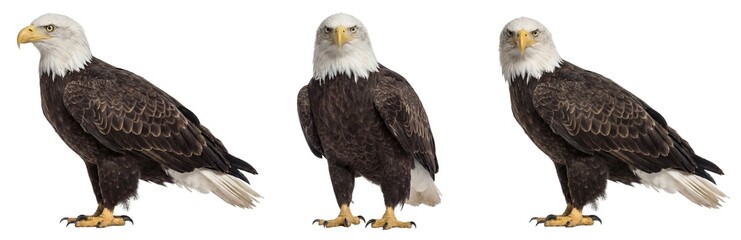 Bald eagle standing isolated (PNG) © Trixy