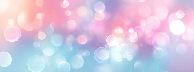 Soft, pastel-colored background with glowing, blurred circles, creating a dreamy and ethereal effect