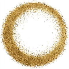 Ring of coarse granules, brown and tan, encircling white space