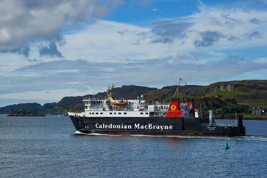 Oban, Scotland - September 22 2025: The large Caledonian MacBrayne ferry MV Lord of the Isles in Oban.