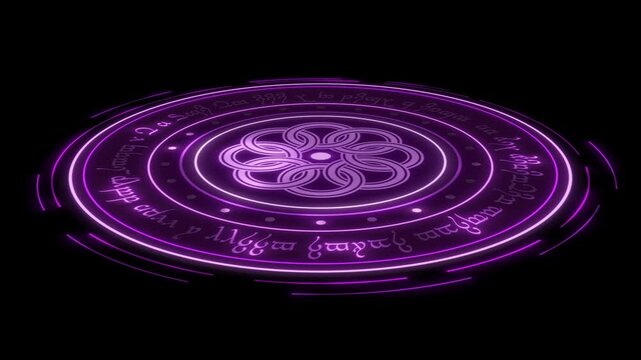Magic Portal Ground Arcane Ring Purple Core Loop &ndash; Overlay Graphic Element