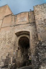 View of the San Pancrazio gate-Gagliari,Sardinia,Italy